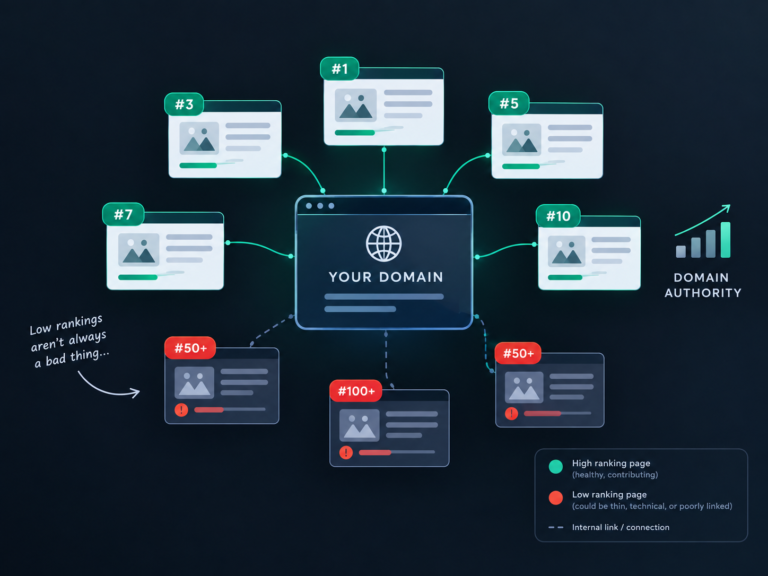 do low ranking pages affect domain authority